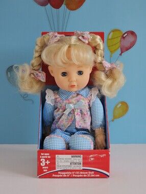 KidConnection Huggable 11" Doll, Sleep Doll Eyes